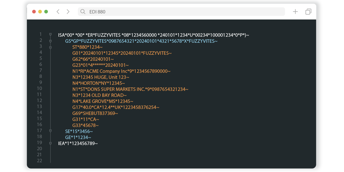 The EDI 880 format by SPS Commerce