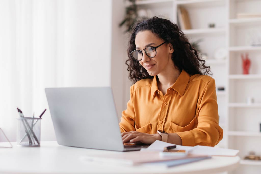 Woman at computer